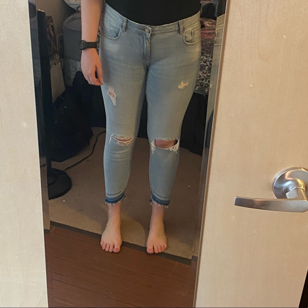 Zara Denim Capri